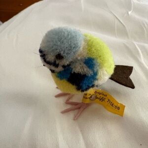 STEIFF Original Woolen Blue Titmouse 1968 710. Vintage, Collectors piece.